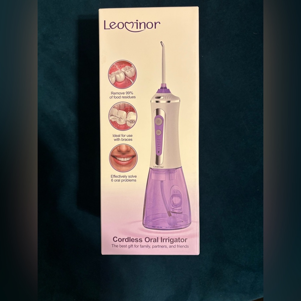 Leominor Cordless Oral Irrigator - Purple